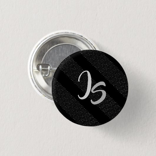 Elegant Gift met persoonlijke Silver Monogram Ronde Button 3,2 Cm (Voorkant /achterkant)