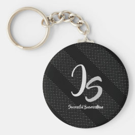 Elegant Gift met persoonlijke Silver Monogram Sleutelhanger