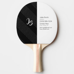 Elegant Gift met persoonlijke Silver Monogram Tafeltennisbatje