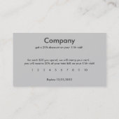 Elegant Gift of Discount Card Klantenkaartje (Achterkant)