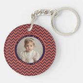 Elegant Gifts For Father Stripe Pattern Sleutelhanger (Achterkant)