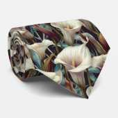 Elegant Gifts For Him Calla Lilies Floral Stropdas (Opgerold)