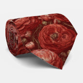 Elegant Gifts For Him Ranunculus Floral Stropdas (Opgerold)