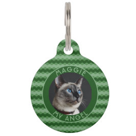 Elegant Gifts For Pet Owner Chevron Checkers Huisdierpenning