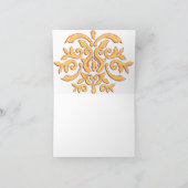 Elegant Gilded Damask Hartelijk dank Bedankkaart (Binnen)