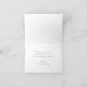 Elegant Gilded Wedding Dank je gevouwen Kaart (Binnen)