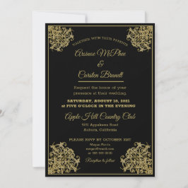 Elegant Gilded Wedding Uitnodiging