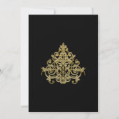 Elegant Gilded Wedding Uitnodiging (Achterkant)