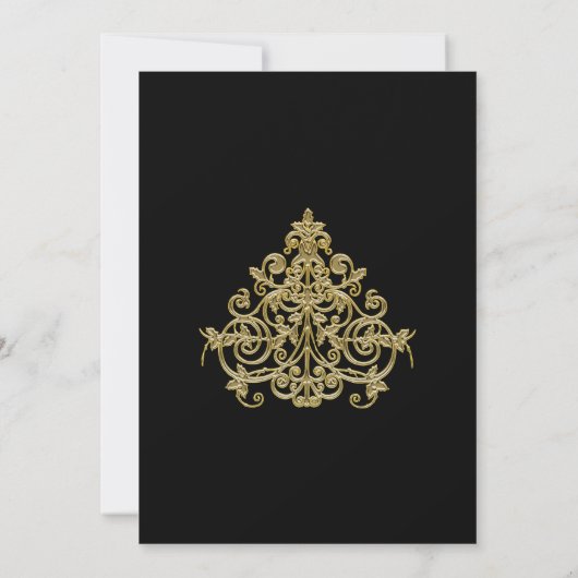 Elegant Gilded Wedding Uitnodiging (Achterkant)