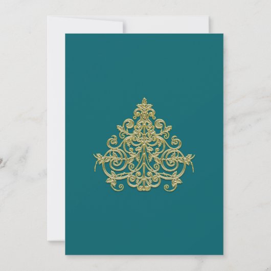 Elegant Gilded Wedding Uitnodiging (Achterkant)