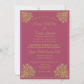 Elegant Gilded Wedding Uitnodiging (Voorkant)