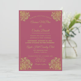 Elegant Gilded Wedding Uitnodiging