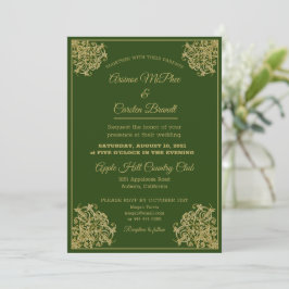 Elegant Gilded Wedding Uitnodiging