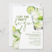 Elegant Gin Alcohol Adult Birthday Kaart (Voorkant)