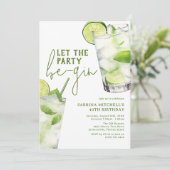 Elegant Gin Alcohol Adult Birthday Kaart (Staand voorkant)