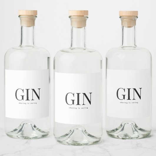elegant GIN bruiloft Likeurfles Etiket (Flessen)