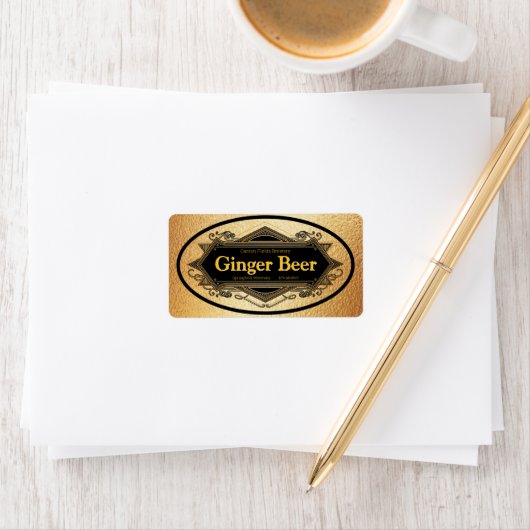 Elegant Ginger Beer Beverage Labels (Insitu)