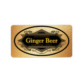 Elegant Ginger Beer Beverage Labels (Voorkant)