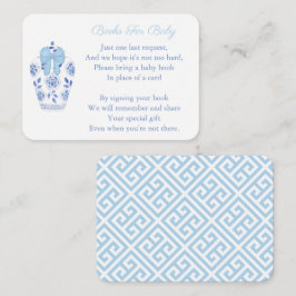 Elegant Ginger Jar Baby Boy Shower brengt boek mee Informatiekaartje