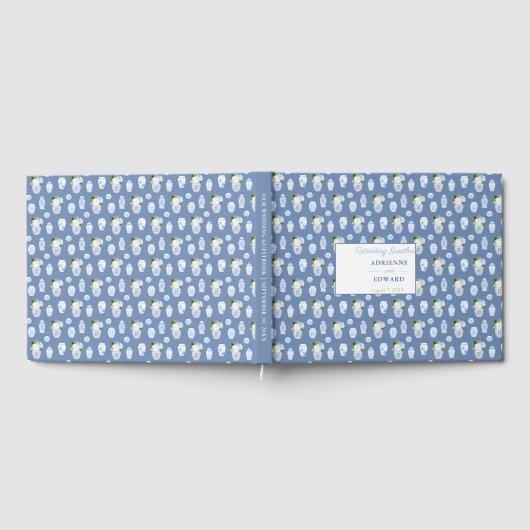 Elegant Ginger Jars Blue en White Wedding Gastenboek (Volledig)