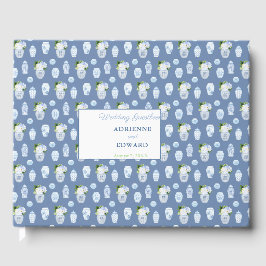 Elegant Ginger Jars Blue en White Wedding Gastenboek