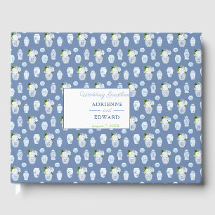 Elegant Ginger Jars Blue en White Wedding Gastenboek