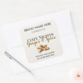 Elegant Ginger & Spice Christmas Candle Labels (Envelop)