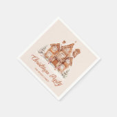 Elegant Gingerbread House Kerstfeest Servet (Hoek)