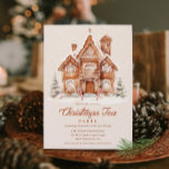 Elegant Gingerbread House Kerstmis Tea Party Kaart<br><div class="desc">Stap in de vakantiedrang met onze Elegant Gingerbread House Christmas tea party uitnodigingen en zet de toon voor uw vakantie bash. Je ultieme kerstfeest begint met een uitnodiging die ze niet kunnen weerstaan! Overeenkomende items in ons Gingerbread House Collectie</div>