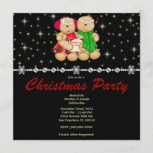 Elegant Gingerbrood Family and Stars CUTE Christma Kaart