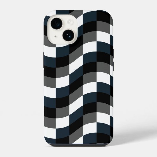 Elegant Gingham Contemporary iPhone Hoesje (Achterkant)