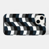 Elegant Gingham Modern iPhone Hoesje (Achterkant horizontaal)