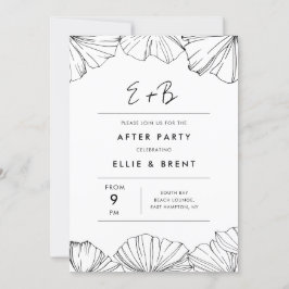 Elegant Ginkgo Biloba bruiloft afterparty Kaart