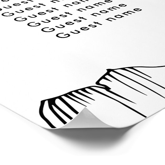 Elegant Ginkgo Biloba trouwzitje Poster (Hoek)