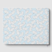 Elegant ginkgo-bladeren met aangepaste achtergrond gastenboek (Achterkant)