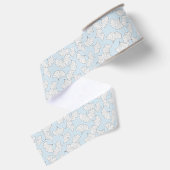 Elegant ginkgo-bladeren met aangepaste achtergrond grosgrain lint (Achterkant)