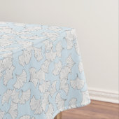 Elegant ginkgo-bladeren met aangepaste achtergrond tafelkleed (Voorbeeld)