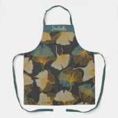 Elegant Ginkgo laat patroonherfst gepersonaliseerd Schort (Voorkant)