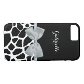 Elegant Giraffe afdrukken met naam en kleur Case-Mate iPhone Case (Achterkant (Horizontaal))