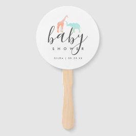 Elegant Giraffe Elephant Baby shower Handwaaier