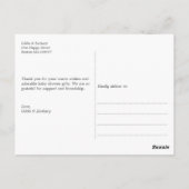 Elegant Giraffe Elephant Baby shower Hartelijk dan Briefkaart (Achterkant)