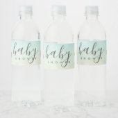 Elegant Giraffe Elephant Baby shower Waterfles Etiket (Flessen)
