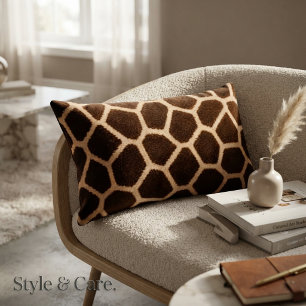 Elegant Giraffe Patroon Premium Kwaliteit Stijlvol Kussen