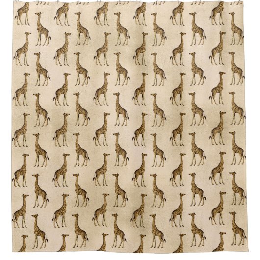 Elegant Giraffe  Stijlvol Douchegordijn (Voorkant)