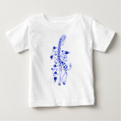 Elegant Giraffe T-shirt voor kinderen ~Blue (Voorkant)