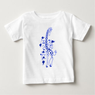 Elegant Giraffe T-shirt voor kinderen ~Blue