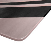 Elegant girale abstracte rozen goud, zwart & roze snijplank (Hoek)