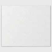Elegant girale beige witte florale monogram cadeaupapier (Vlak)