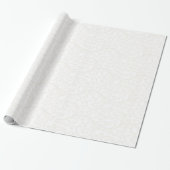 Elegant girale beige witte florale monogram cadeaupapier (Uitgerold)