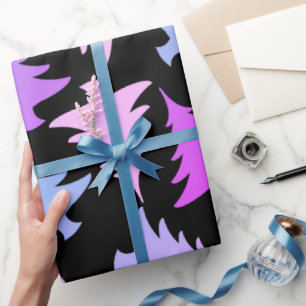 Elegant girale kleurrijke kerstboomstructuur cadeaupapier